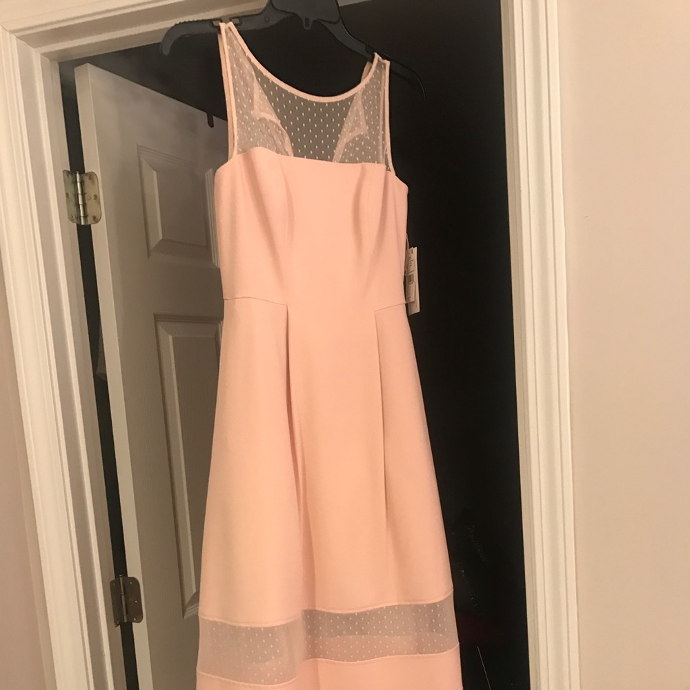 Blush ankle length dressy dress or bridesmaids